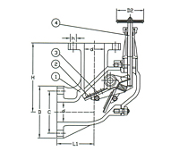 Series F3060 Cast Steel Angle Storm Valve - JIS 5K