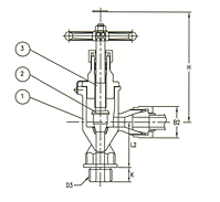 Series F7330 Forged Steel Angle Valve - JIS 40K