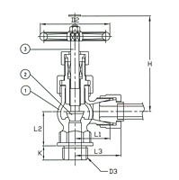 Series F7389 Bronze Angle Valve - JIS 20K