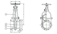 Series F7366 Cast Steel Gate Valve - JIS 10K