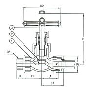 Series F7388 Bronze Globe Valve - JIS 20K