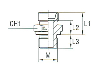 Male Stud Coupling Thread Metric Parallel - Body Only