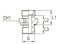 Male Stud Coupling with Elastomer Seal Thread BSP Parallel - Body Only