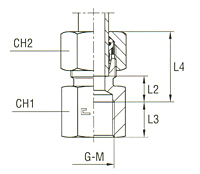 Female Stud Coupling Thread BSP Parallel - Equipped B4 Ring