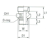 Male Stud Coupling with O-Ring Thread UNF/UN-2A - Body Only