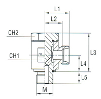 Banjo Coupling with Allow Screw and Elastomer Seal Thread Metric Parallel - Body Only