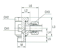 Banjo Coupling with Allow Screw and Elastomer Seal Thread Metric Parallel - Equipped B3 Ring