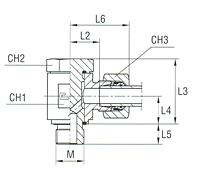 Banjo Coupling with Allow Screw and Elastomer Seal Thread Metric Parallel - Equipped B4 Ring