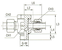 Banjo Tee Coupling with Allow Screw and Elastomer Seal Thread BSP Parallel - Equipped B4 Ring