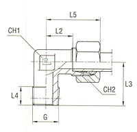 Male Stud Elbow Thread BSP Taper - Equipped B3 Ring