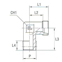 Male Stud Elbow Thread NPT - Body Only