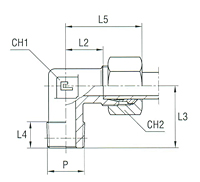 Male Stud Elbow Thread NPT - Equipped B3 Ring