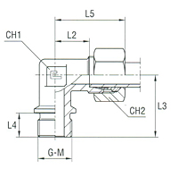 Male Stud Elbow Thread BSP Parallel - Equipped B3 Ring