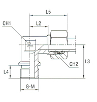 Male Stud Elbow Thread BSP Parallel - Equipped B4 Ring