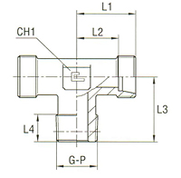 Male Stud Branch Tee Thread BSP Taper - Body Only