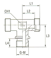 Male Stud Branch Tee Thread BSP Parallel - Body Only