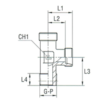 Male Stud Barrel Tee Thread BSP Taper - Body Only