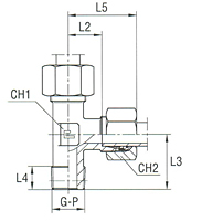 Male Stud Barrel Tee Thread BSP Taper - Equipped B4 Ring