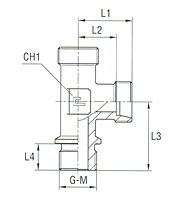 Male Stud Barrel Tee Thread BSP Parallel - Body Only