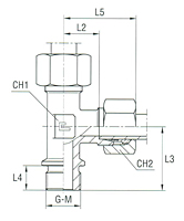 Male Stud Barrel Tee Thread BSP Parallel - Equipped B3 Ring