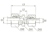 Straight Reducing Coupling - Equipped B3 Ring