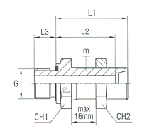 Bulkhead Connection with Elastomer Seal Thread BSP Parallel - Body Only