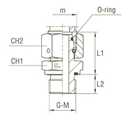 Male Stud Coupling with Swivel Nut and Elastomer Seal Thread BSP Parallel