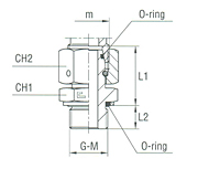 Male Stud Coupling with Swivel Nut O-Ring and Washer Thread BSP Parallel