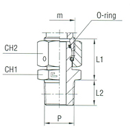 Male Stud Coupling with Swivel Nut Thread NPT