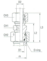 Reducing Tube Adapter with Swivel Nut L Series - Equipped B3 Ring