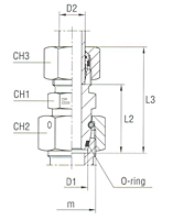 Reducing Tube Adapter with Swivel Nut L Series - Equipped B4 Ring