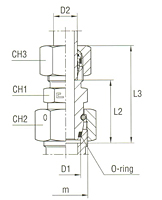 Reducing Tube Adapter with Swivel Nut S Series - Equipped B4 Ring