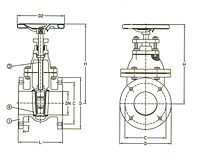 PN 16 Bronze Gate Valve, Bolted Bonnet