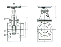 PN 16 Ductile Iron Gate Valve, Epoxy Coated Body with NBR Wedge