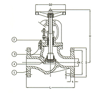 PN 16 Ductile Iron Globe Valve, Regular