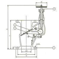 PN 10 Cast Steel Storm Valve, Vertical Pattern