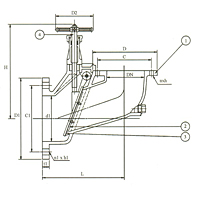 PN 10 Cast Steel Storm Valve, Angle Pattern