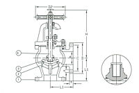 Class 150 Bronze Angle Valve, Bolted Bonnet - OS&Y, SDNR