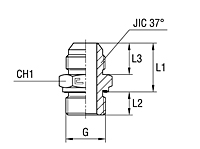 Male Stud Coupling with Elastomer Seal Thread BSP Parallel - Standard Body