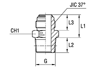 Male Stud Coupling Thread BSP Taper - O-ring Body