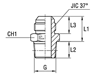 Male Stud Coupling Thread BSP Taper - Standard Body