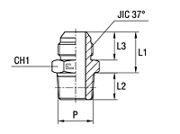 Male Stud Coupling Thread NPT - Standard Body