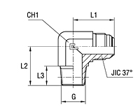 Male Stud Elbow Thread BSP Taper - O-ring Body