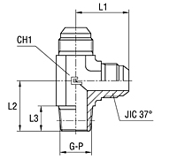 Male Stud Barrel Tee Thread BSP Taper - Standard Body