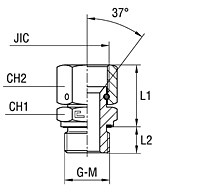 Male Stud Coupling with Swivel Nut and Elastomer Seal Thread BSP Parallel - Body Only