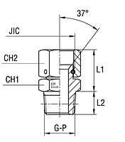 Male Stud Coupling with Swivel Nut Thread BSP Taper - Body Only