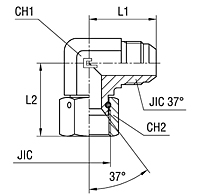 Adjustabel Elbow with Swivel Nut Thread UNF/UN-2B - Standard Body