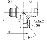 Adjustable Branch Tee with Swivel Nut Thread UNF/UN-2B - O-ring Body