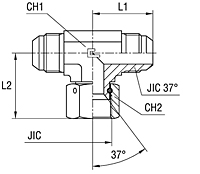 Adjustable Branch Tee with Swivel Nut Thread UNF/UN-2B - Standard Body