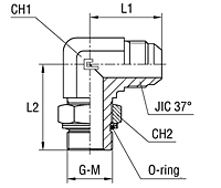 Adjustable Male Stud Elbow with O-ring and Washer Thread BSP Parallel - Standard Body